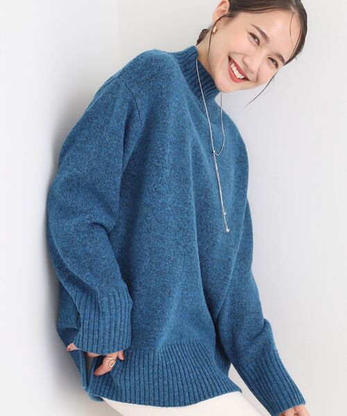セール】【S-LL】ゆるシルエットな メランジタートルニット（ニット