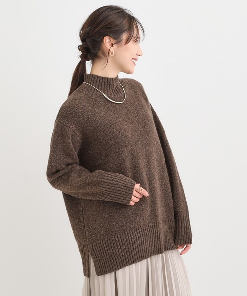 DRESKIP（ドレスキップ）の「【S-LL】ゆるシルエットな メランジタートルニット（ニット/セーター・レディース・ピンク系/ブラウン系その他/グレー/ブルー・01/02/03/04）」の10枚目の写真