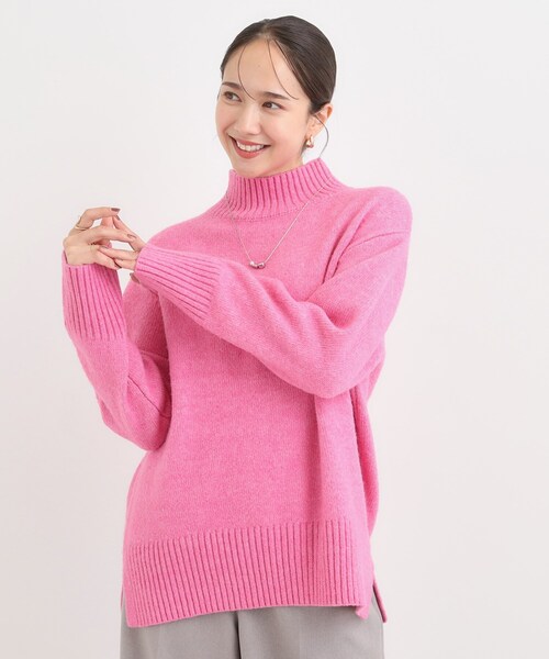 DRESKIP（ドレスキップ）の「【S-LL】ゆるシルエットな メランジタートルニット（ニット/セーター・レディース・ピンク系/ブラウン系その他/グレー/ブルー・01/02/03/04）」の13枚目の写真