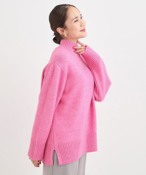 DRESKIP（ドレスキップ）の「【S-LL】ゆるシルエットな メランジタートルニット（ニット/セーター・レディース・ピンク系/ブラウン系その他/グレー/ブルー・01/02/03/04）」の14枚目の写真