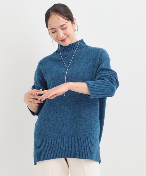DRESKIP（ドレスキップ）の「【S-LL】ゆるシルエットな メランジタートルニット（ニット/セーター・レディース・ピンク系/ブラウン系その他/グレー/ブルー・01/02/03/04）」の17枚目の写真