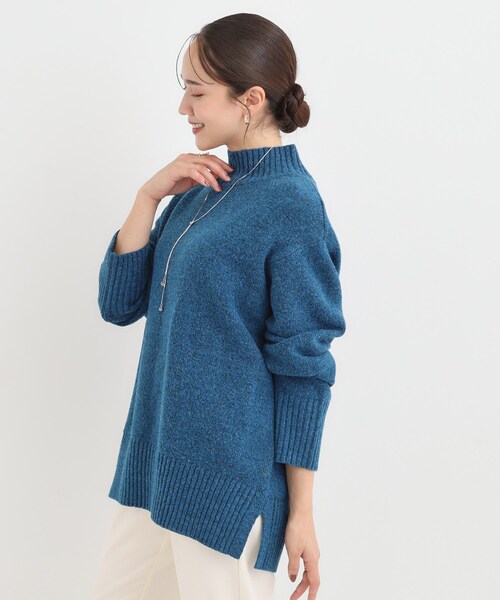 DRESKIP（ドレスキップ）の「【S-LL】ゆるシルエットな メランジタートルニット（ニット/セーター・レディース・ピンク系/ブラウン系その他/グレー/ブルー・01/02/03/04）」の18枚目の写真