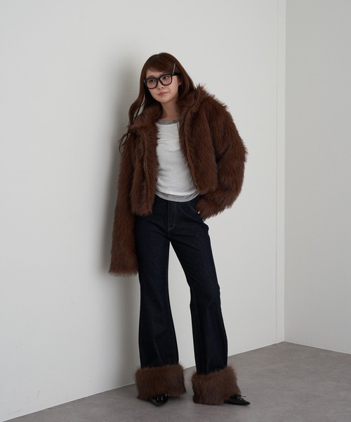 RAY CASSIN（レイカズン）の「UネックレイヤードヘンリーロンT（Tシャツ/カットソー・レディース・ベージュ/アイボリー/チャコールグレー・FREE）」の20枚目の写真