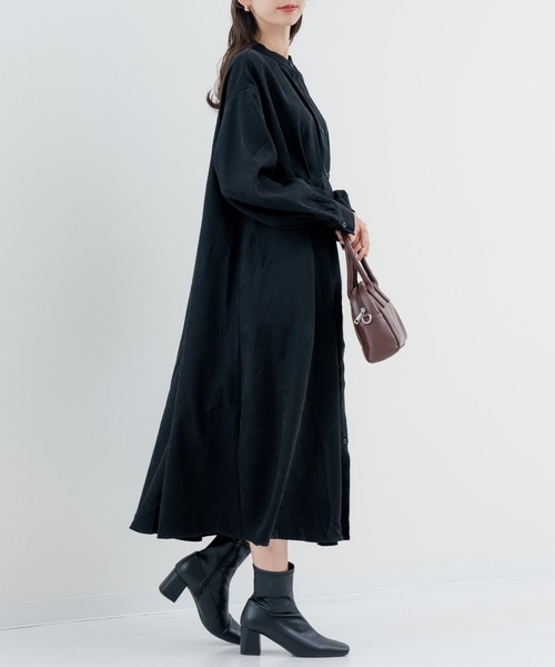 refinedworks(リファインドワークス)の「【refinedworks】上品な タックデザイン が映える きれいめワンピース(ワンピース・レディース・ブラウン/ブラック・FREE)」の11枚目の写真