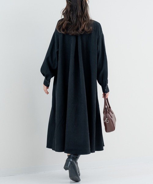 refinedworks(リファインドワークス)の「【refinedworks】上品な タックデザイン が映える きれいめワンピース(ワンピース・レディース・ブラウン/ブラック・FREE)」の12枚目の写真