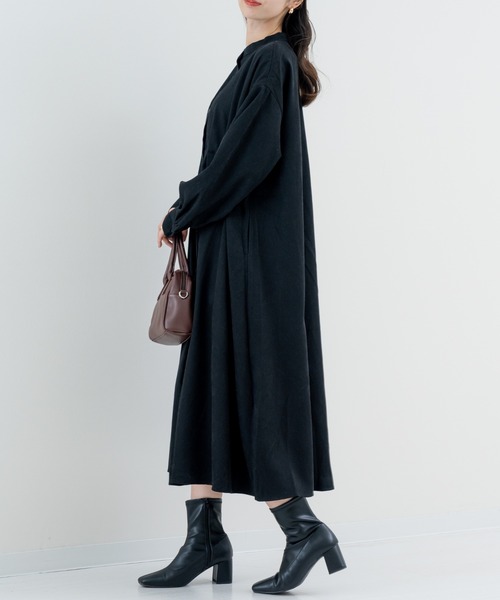 refinedworks(リファインドワークス)の「【refinedworks】上品な タックデザイン が映える きれいめワンピース(ワンピース・レディース・ブラウン/ブラック・FREE)」の13枚目の写真