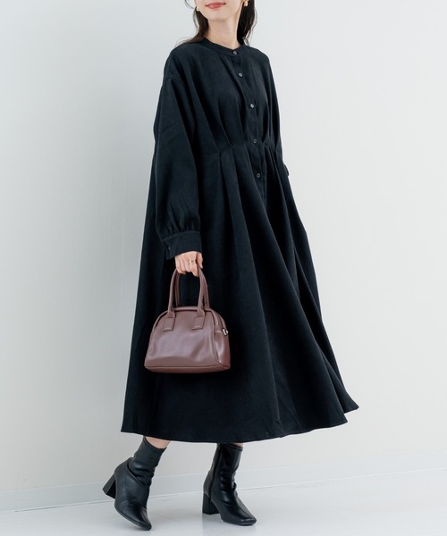 refinedworks(リファインドワークス)の「【refinedworks】上品な タックデザイン が映える きれいめワンピース(ワンピース・レディース・ブラウン/ブラック・FREE)」の14枚目の写真