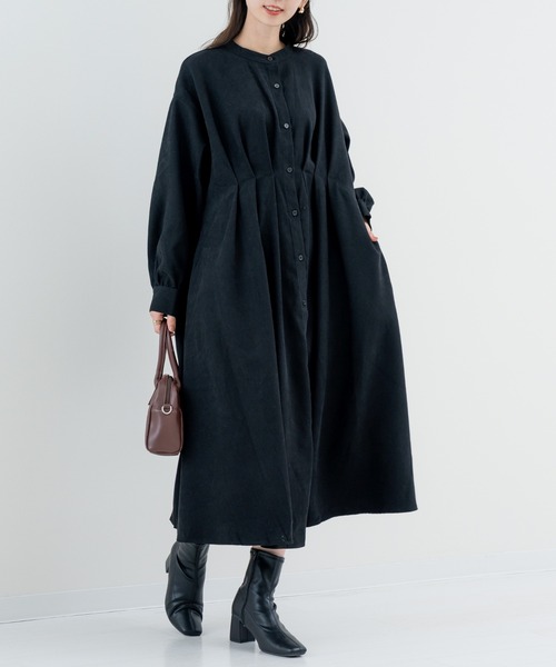 refinedworks(リファインドワークス)の「【refinedworks】上品な タックデザイン が映える きれいめワンピース(ワンピース・レディース・ブラウン/ブラック・FREE)」の15枚目の写真