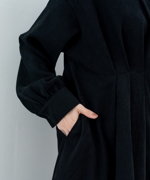 refinedworks(リファインドワークス)の「【refinedworks】上品な タックデザイン が映える きれいめワンピース(ワンピース・レディース・ブラウン/ブラック・FREE)」の17枚目の写真