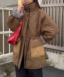 CIAOPANIC | 襟ボア配色キルティングミドルコート(その他アウター)