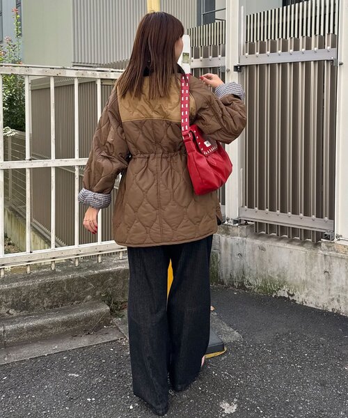 CIAOPANIC(チャオパニック)の「襟ボア配色キルティングミドルコート(その他アウター・レディース・カーキ/ブラック/ブラウン・0)」の16枚目の写真