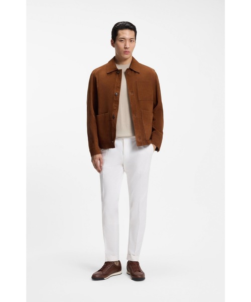 BOSS(ボス)の「スリムフィットパンツ コンフォートストレッチコットン(その他パンツ・メンズ・ホワイト/ダークブルー・48/52/54/50/46/44)」の12枚目の写真