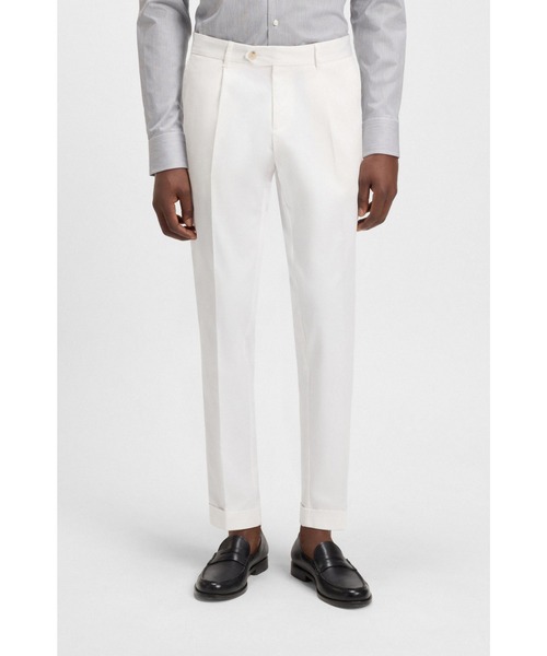 BOSS(ボス)の「スリムフィットパンツ コンフォートストレッチコットン(その他パンツ・メンズ・ホワイト/ダークブルー・48/52/54/50/46/44)」の13枚目の写真