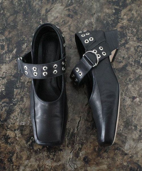 ALM.（アルム）の「【ALM./アルム】JEWELER LEATHER PUMPS AL117（ローファー・レディース・ブラック/ボルドー・38/37）」の3枚目の写真