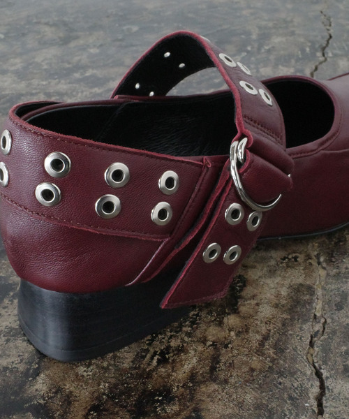 ALM.（アルム）の「【ALM./アルム】JEWELER LEATHER PUMPS AL117（ローファー・レディース・ブラック/ボルドー・38/37）」の4枚目の写真