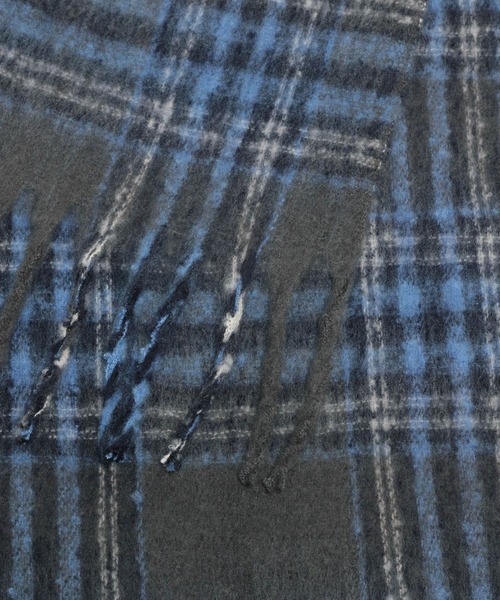 RAGEBLUE(レイジブルー)の「チェック柄ボリュームフリンジマフラー(マフラー・メンズ・ホワイト系その他/グレー系その他/グリーン系その他・FREE)」の21枚目の写真