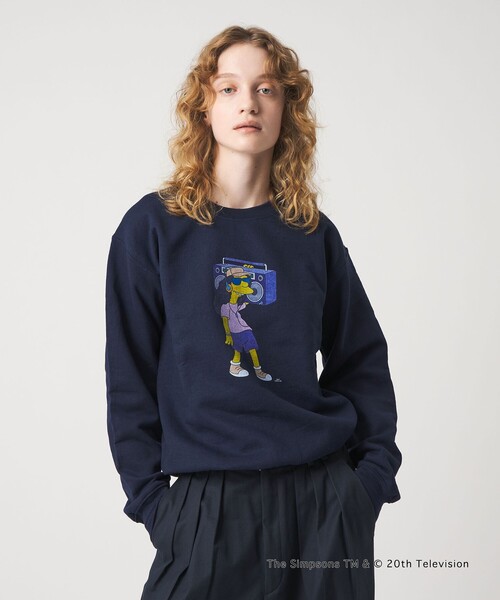 6（ロク）の「＜6(ROKU)＞The Simpsons Otto Mann/スウェット（スウェット・レディース・ネイビー・L/S）」の3枚目の写真