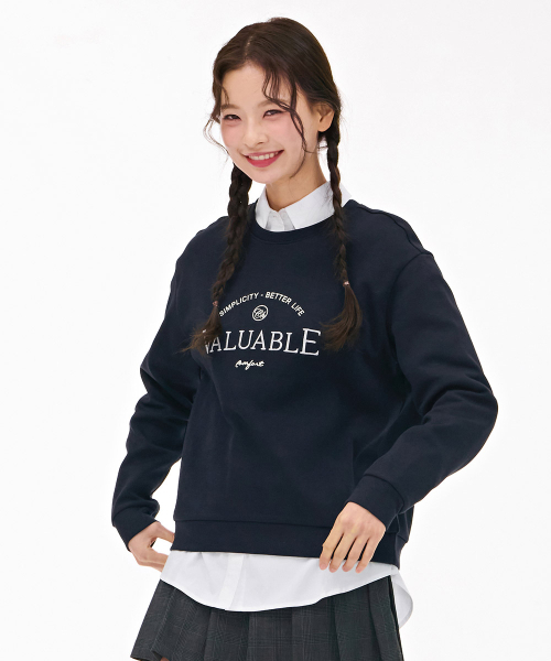 CHASECULT(チェイスカルト)の「レディース刺繍レタリングスウェットシャツ-ネイビー(スウェット・レディース・ネイビー・90/85)」の3枚目の写真