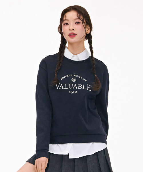 CHASECULT(チェイスカルト)の「レディース刺繍レタリングスウェットシャツ-ネイビー(スウェット・レディース・ネイビー・90/85)」の5枚目の写真