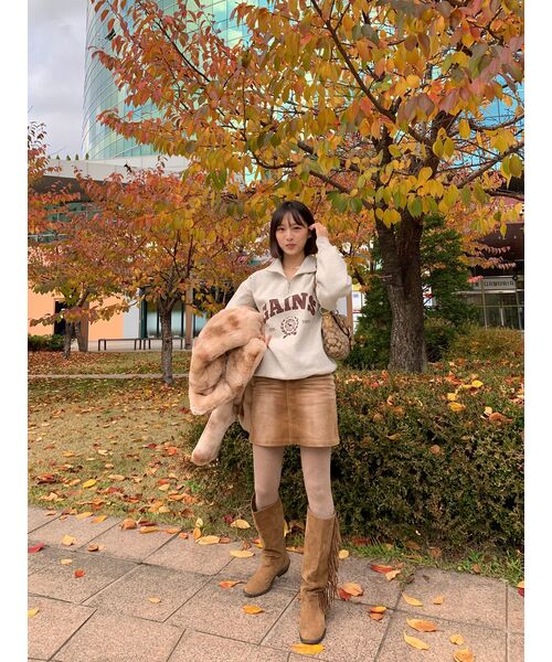 MUSINSA STANDARD WOMAN(ムシンサスタンダードウーマン)の「レディースコーデュロイミニスカート【カーキブラウン】(スカート・レディース・その他・SMALL/MEDIUM/LARGE/X-SMALL)」の13枚目の写真