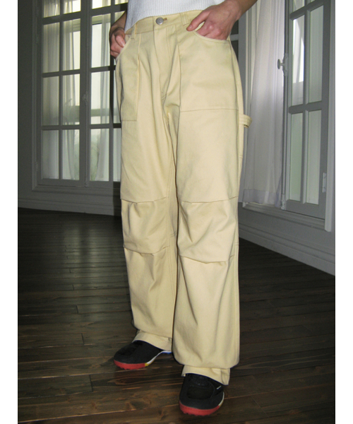 SINOON(シヌーン)の「OUT-POCKET CARPENTER PANTS (CREAM YELLOW)(その他パンツ・レディース・イエロー・MEDIUM/SMALL)」の4枚目の写真