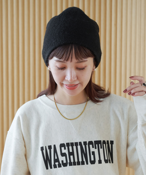 B.C STOCK（ベーセーストック）の「【ZOZO限定】ビーニー（ニットキャップ/ビーニー・レディース・チャコールグレー/ブラウン/ピンク/ブラック/アイボリー・FREE）」の8枚目の写真