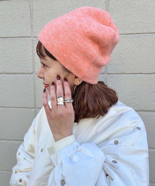 B.C STOCK（ベーセーストック）の「【ZOZO限定】ビーニー（ニットキャップ/ビーニー・レディース・チャコールグレー/ブラウン/ピンク/ブラック/アイボリー・FREE）」の5枚目の写真