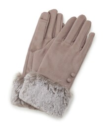 ITS'DEMO | 【手洗い可】ツートンファースエードグローブ(手袋)