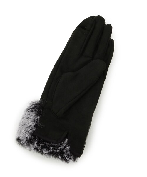 ITS'DEMO（イッツデモ）の「【手洗い可】ツートンファースエードグローブ（手袋・レディース・ブラウン系/ブラック/ナチュラル・00）」の7枚目の写真