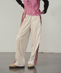 PRDA JERSEY TRACK PANTS BEIGE BRICK RED