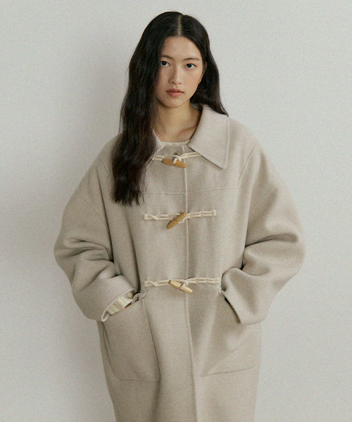 LINGSEOUL(リングソウル)の「handmade wool duffle coat-oatmeal(チェスターコート・レディース・オートミール・FREE)」の4枚目の写真