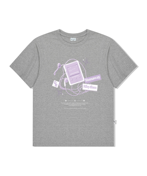 ESCAPEFROM(エスケープフロム)の「リズム MP3 プリント オーバーサイズ 半袖Tシャツ グレー(Tシャツ/カットソー・レディース・その他・MEDIUM/LARGE/SMALL)」の2枚目の写真