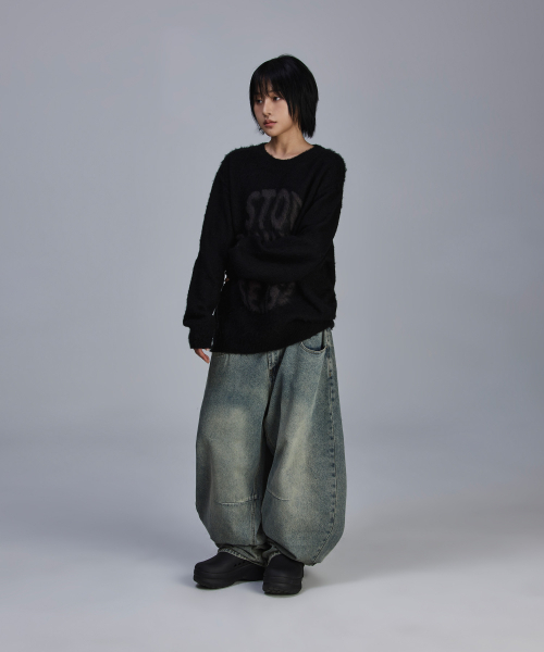 SCALLYWAG（スカリーワグ）の「バルーンフィットカーブドマルチダートデニム[ティンビンテージブルー]（デニムパンツ・レディース・その他・X-LARGE/SMALL/MEDIUM/LARGE）」の4枚目の写真