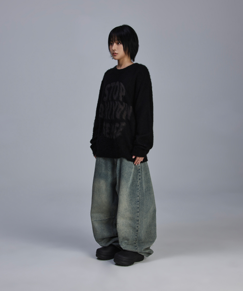 SCALLYWAG（スカリーワグ）の「バルーンフィットカーブドマルチダートデニム[ティンビンテージブルー]（デニムパンツ・レディース・その他・X-LARGE/SMALL/MEDIUM/LARGE）」の14枚目の写真
