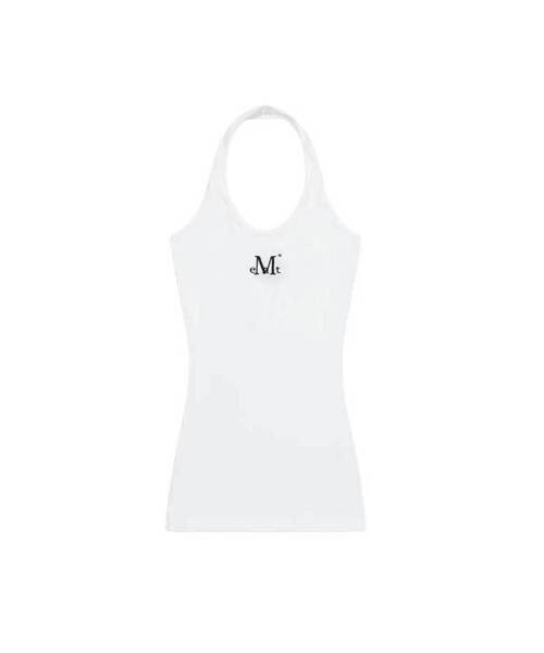 MUCENT(ムセント)の「ニューディホルターネックロングスリーブレストップス(5カラー)(Tシャツ/カットソー・レディース・ホワイト/ブラック/グレー/チャコール/ベージュ・FREE)」の2枚目の写真