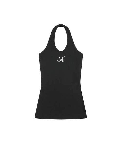 MUCENT(ムセント)の「ニューディホルターネックロングスリーブレストップス(5カラー)(Tシャツ/カットソー・レディース・ホワイト/ブラック/グレー/チャコール/ベージュ・FREE)」の1枚目の写真