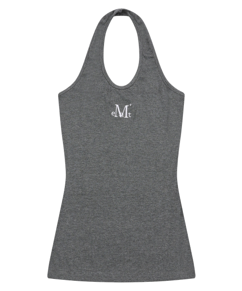 MUCENT(ムセント)の「ニューディホルターネックロングスリーブレストップス(5カラー)(Tシャツ/カットソー・レディース・ホワイト/ブラック/グレー/チャコール/ベージュ・FREE)」の7枚目の写真
