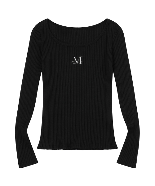 MUCENT(ムセント)の「フォシバックディテールツーウェイロングスリーブゴルジTシャツ(2カラー)(Tシャツ/カットソー・レディース・ホワイト/ブラック・FREE)」の7枚目の写真