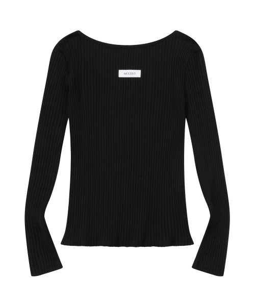 MUCENT(ムセント)の「フォシバックディテールツーウェイロングスリーブゴルジTシャツ(2カラー)(Tシャツ/カットソー・レディース・ホワイト/ブラック・FREE)」の8枚目の写真