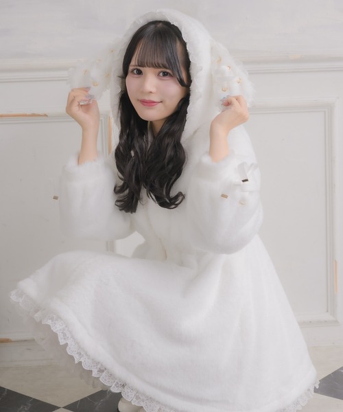 うさ耳ファーコート（その他アウター）｜ROJITA（ロジータ）の