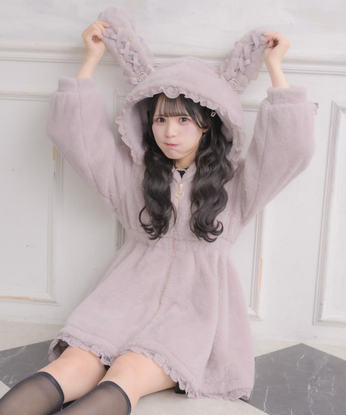 うさ耳ファーコート（その他アウター）｜ROJITA（ロジータ）の