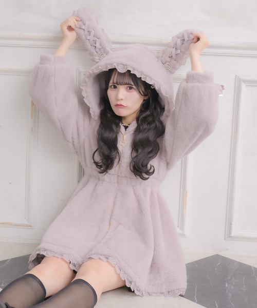 うさ耳ファーコート（その他アウター）｜ROJITA（ロジータ）の