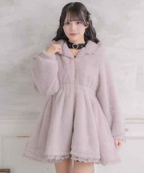 うさ耳ファーコート（その他アウター）｜ROJITA（ロジータ）の