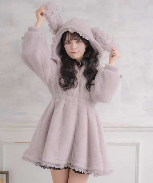 うさ耳ファーコート（その他アウター）｜ROJITA（ロジータ）の