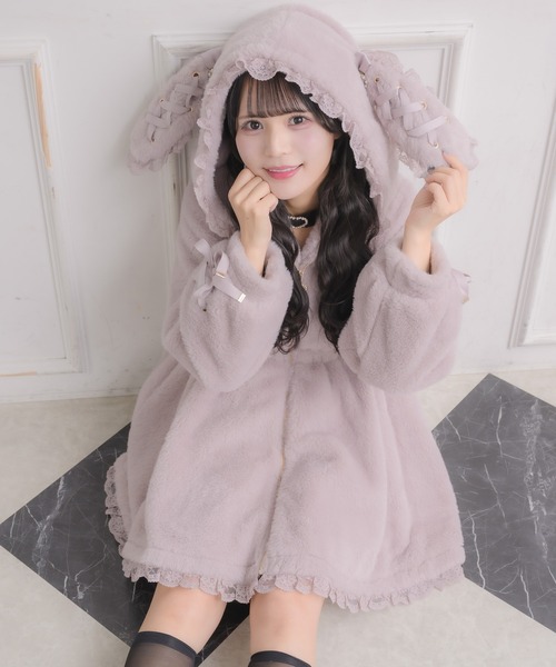 ROJITA（ロジータ）の「うさ耳ファーコート（その他アウター・レディース・ブラック/ホワイト/ピンク・FREE）」の22枚目の写真