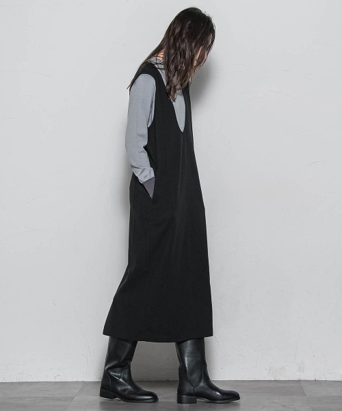 MAYSON GREY（メイソングレイ）の「【楽・美・軽】－3kg見えIラインワンピース≪手洗い可能≫（ワンピース・レディース・オフホワイト/ブラック・M）」の14枚目の写真