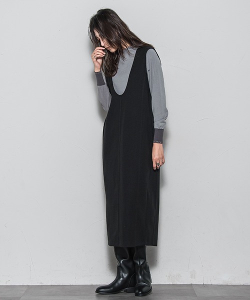 MAYSON GREY（メイソングレイ）の「【楽・美・軽】－3kg見えIラインワンピース≪手洗い可能≫（ワンピース・レディース・オフホワイト/ブラック・M）」の13枚目の写真