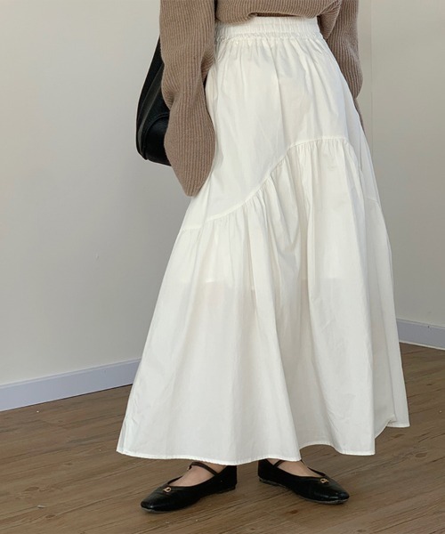 Flugge（フラッジー）の「フレアロングスカート（スカート・レディース・ホワイト/カーキ/ブラック・MEDIUM/LARGE）」の2枚目の写真