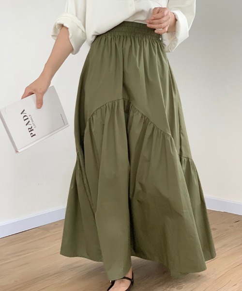 Flugge（フラッジー）の「フレアロングスカート（スカート・レディース・ホワイト/カーキ/ブラック・MEDIUM/LARGE）」の3枚目の写真