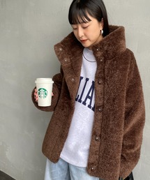 MICA&DEAL | [MICA&DEAL/マイカアンドディール] スタンドカラー ボアブルゾン(その他アウター)